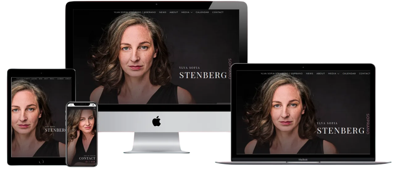 Mockups of Ylva Stenberg's website